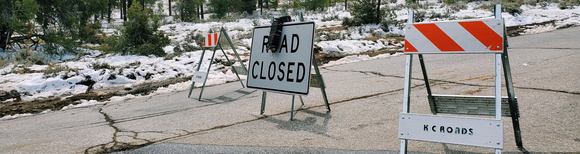 Public Works Road Closure Signs
